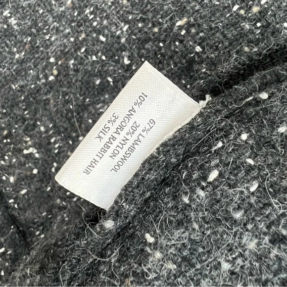 EILEEN FISHER Wool Angora Gray Marled Structured Long Cardigan Sweater Size L - Picture 8 of 8